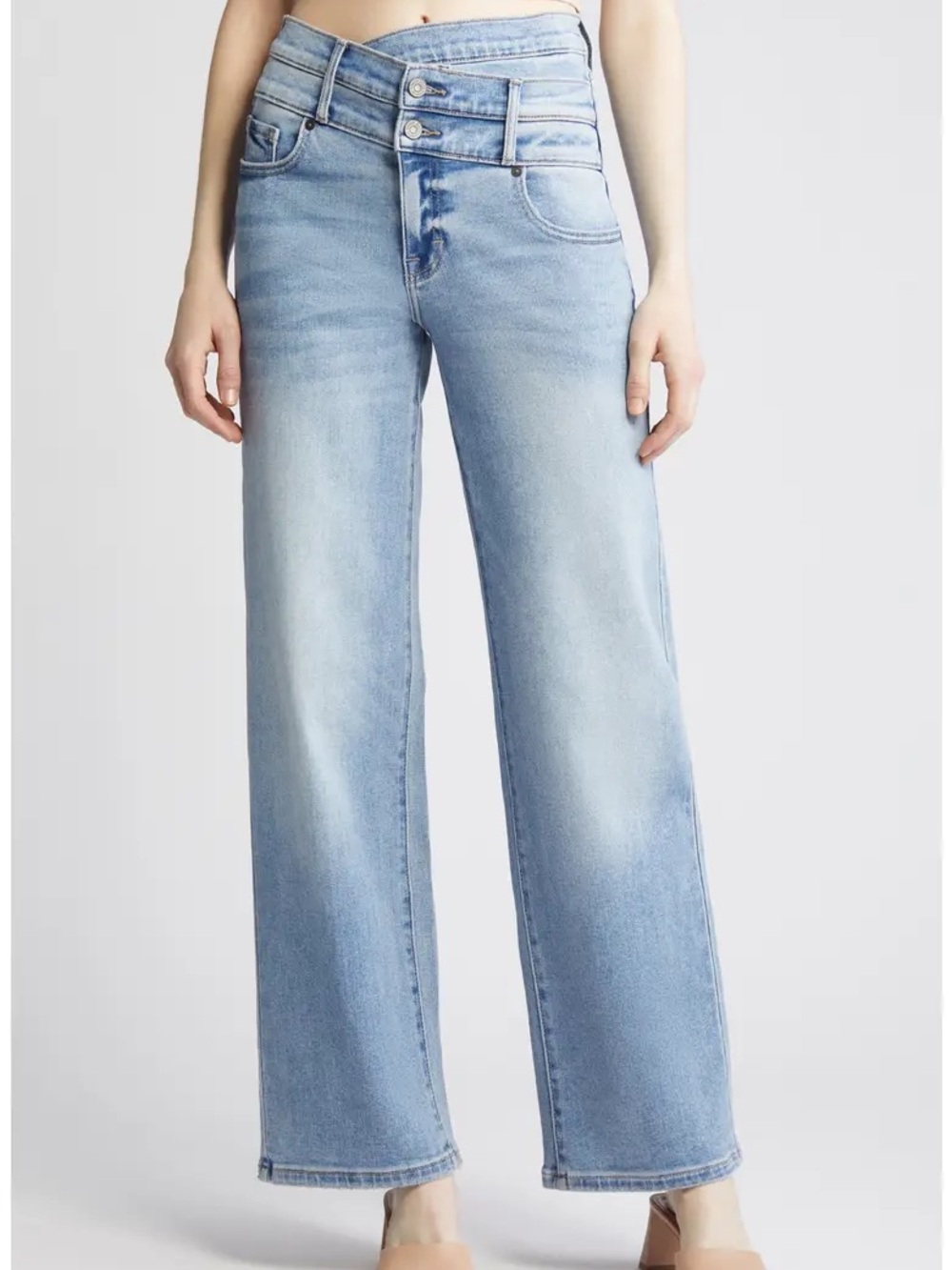 Hidden Los Angeles High-Rise Wide-Leg Light Blue Women’s Jeans
